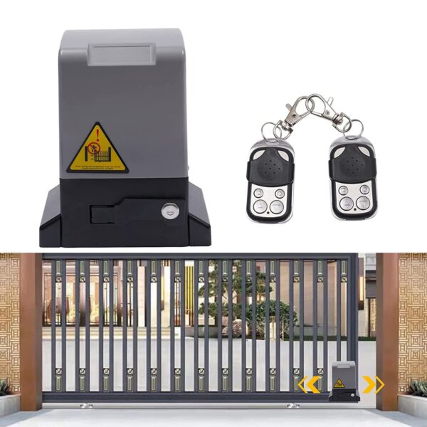 600KG Smart Automatic Sliding Gate Opener Kit Door Electric 2 Keys With 4m Racks 220V